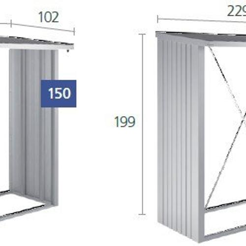 Jardisart - Magasin - Abri-bûches métallique WoodStock