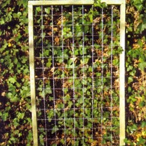 Treillage galva, cadre en bois