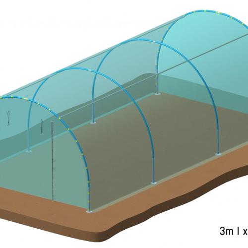Jardisart - Magasin - Modèle 13.5m² - 2 portes zippées