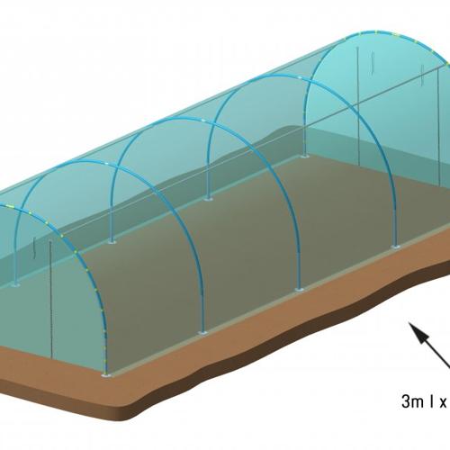 Jardisart - Magasin - Modèle 18m² - 2 portes zippées